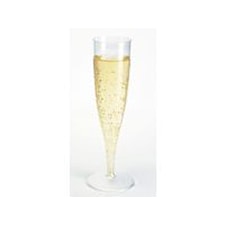 Plastglas Champagne med Fast Fot 13,5 cl Transparent 10 st
