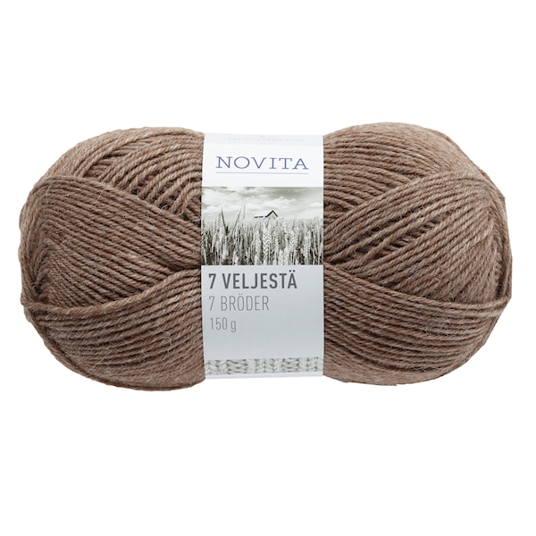 Novita 7 bröder Garn Ullmix 150 g rug grøt 069