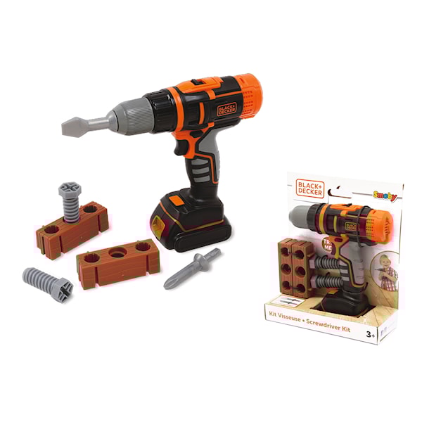 Smoby Black+Decker Mekanisk Skrutrekker med Tilbehør