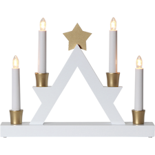 Star Trading Ljusstake Julle 33x6x26 cm Vit