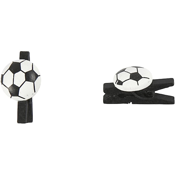 Klämma Fotboll 14x25 mm 10 st Svart Happy Moments (svart) Klämma Fotboll 14x25 mm 10 st Svart Happy Moments (svart)