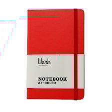 Notatbok A6 Linjert Adlibris Rød