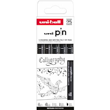Fineliners Pin 200 Calligraphy 5-pakkaus Uni-Ball