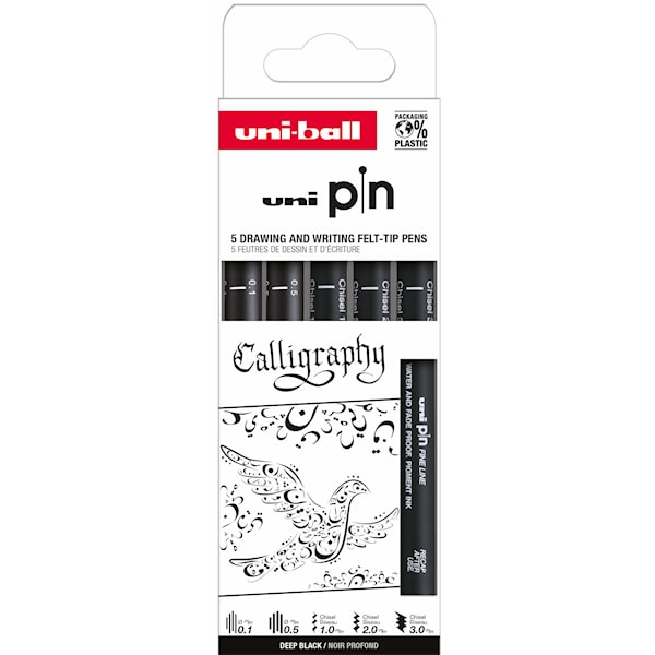 Fineliners Pin 200 Calligraphy 5-pakning Uni-Ball