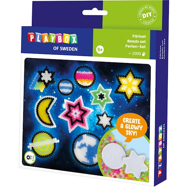 Perlesett Stjernehimmel selvlysende 2000 stk Playbox