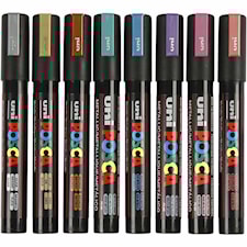 Posca Marker , metallicfärger, nr. PC-5M, spets 2,5 mm, Medium, 8 st./ 1 förp.