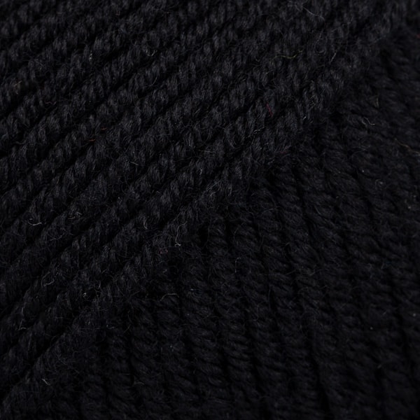 Merino Extra Fine Uni Colour Garn Merinoull 50 g Svart (02) Drops