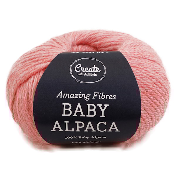 Adlibris Baby Alpaca 50g Pink Melange A256