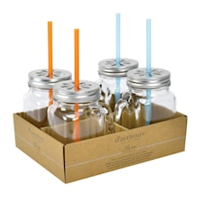 Modern House Maren Glasmugg med Lock 49 cl Klar 4-pack