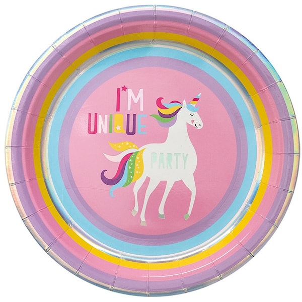 Papperstallrikar Unicorn 8-p