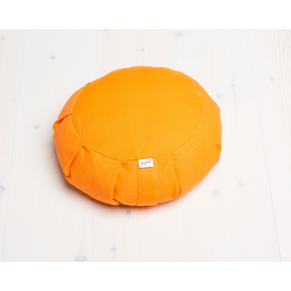 Meditationskudde, rund - yogiRAJ - Orange