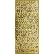 Stickers Peel off Bokstaver Papperix Gull