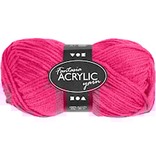 Fantasia-akryylilanka, pit. 80 m, 50 g, neonpinkki