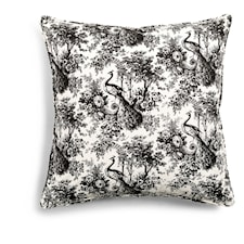 Day home Toile Kuddfodral Prydnadskudde 100% Bomull, Mönstrad 50x50 cm Svart/Vit