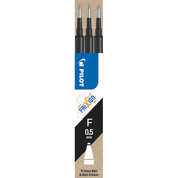 Refill Kulepenn Pilot Frixion 0,5 Sort (3)