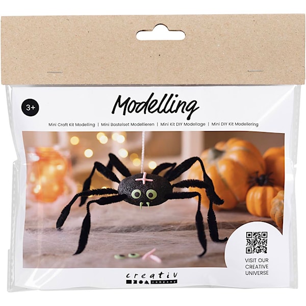 Mini DIY Kit Modellering, Edderkopp, 1 pk.