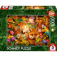 Pussel Flowers fur and feathers 1000 bitar, Schmidt