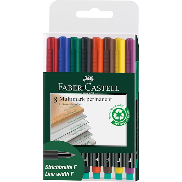 Merkepenn Multimark permanent S 8-pack Faber Castell