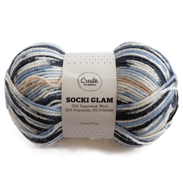 Adlibris Socki Glam 100g Ocean Frost B163