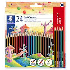 Noris® colour 24-pk fargeblyanter i WOPEX-material kjøp 24 betal for 20 BONUSPAKKE Staedtler