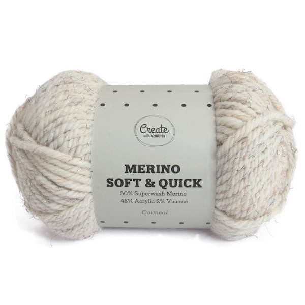 Adlibris Merino Soft & Quick lanka Ullmix 150g Oatmeal A156