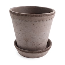 Bergs Potter Helena Kruka med Fat Dia 14 cm Grå