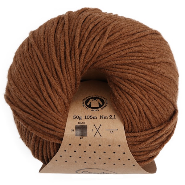 Adlibris Organic Cotton, 50 g, Brown Bear A417