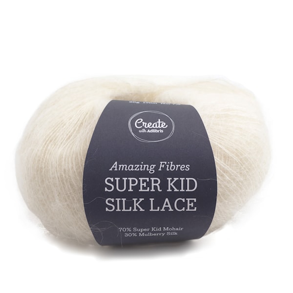 Adlibris Super Kid Silk Lace 25g Pearl White A444