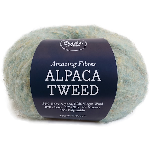 Adlibris Alpaca Tweed 50g Eggshell Green A733