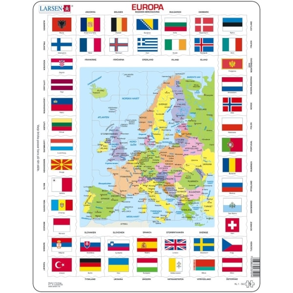 Kart Europa liten Larsen
