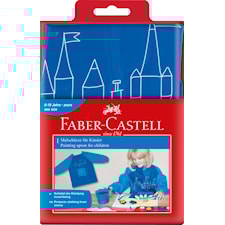 Målarförkläde barn 100% polyester, Blå, Faber-Castell