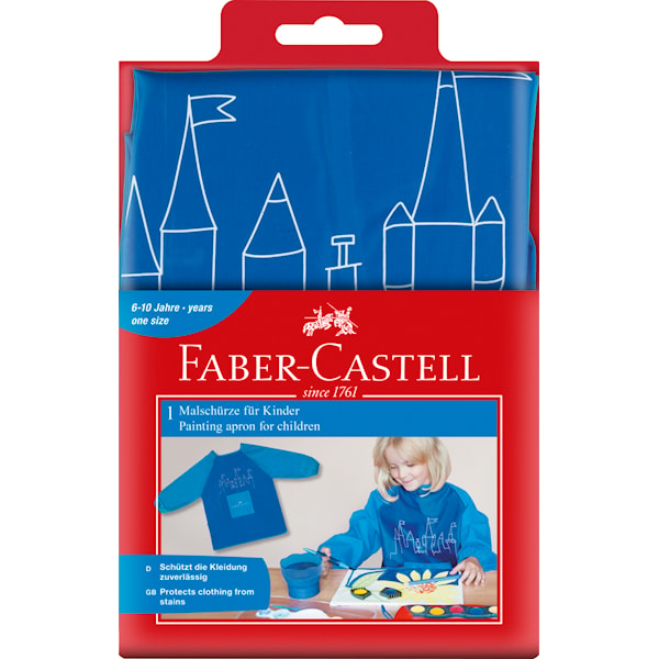 Målarförkläde barn 100% polyester, Blå, Faber-Castell