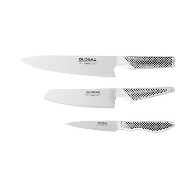 GLOBAL Knivset 3-pack Rostfritt Stål Global - köksknivar GLOBAL Knivset 3-pack Rostfritt Stål Global - köksknivar