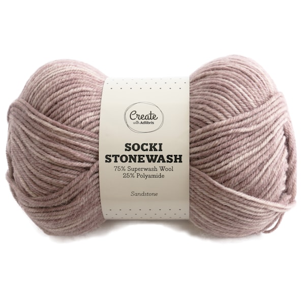 Adlibris Socki Stonewash 100g Sandstone B117