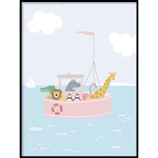 Djur i fartyg Poster30x40cm