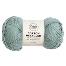 Cotton 8/9 Garn 100g Recycled Sea Green A091 Adlibris
