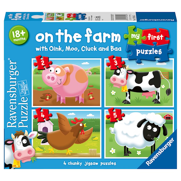 Pussel On The Farm My First Puzzle 2/3/4/5 bitar, Ravensburger