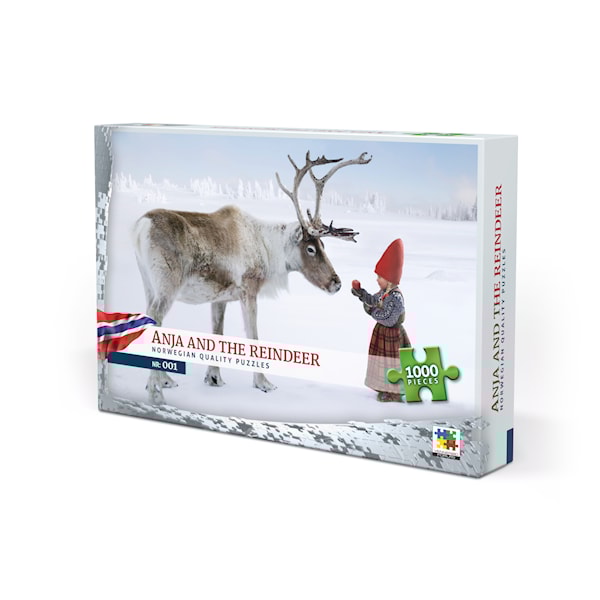 Pussel 1000 bitar, Anja And the Reindeer, Norway (NO/EN)