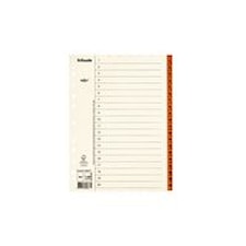 Pappregister 1-20 A4 Brun