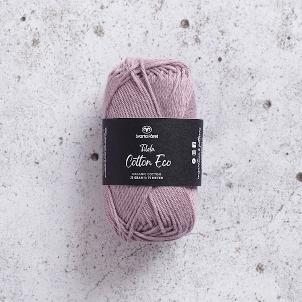 Tilda Cotton Eco Bomullsgarn 25 gr Woodrose (426249) Svarta Fåret