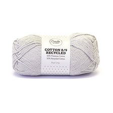 Cotton 8/9 Garn 100g Recycled Pearl Grey A827 Adlibris