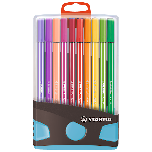 Pen 68 Colorparade Blue/Antrachite Fiberpenn for Fargelegging 1 mm Stabilo