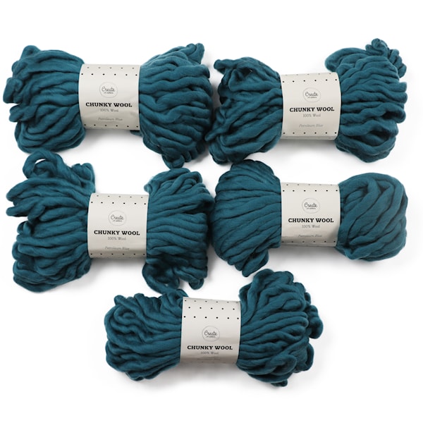 Adlibris Chunky Wool Lanka 200g Petroleum Blue A134 5 kpl