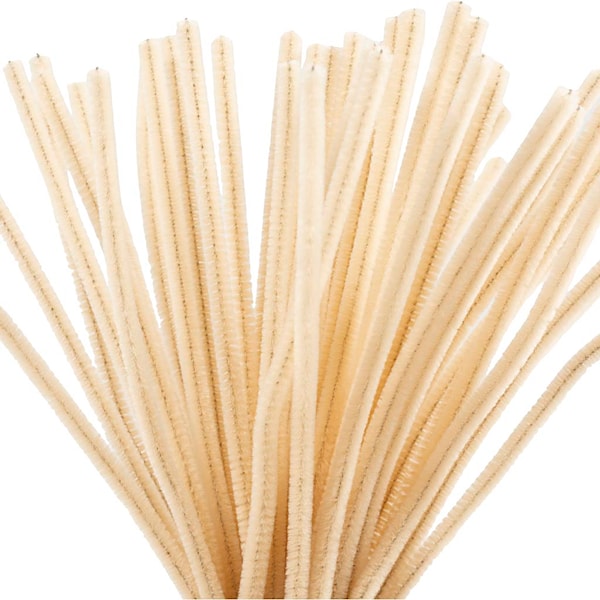 Piperenser, L: 30 cm, tykkelse 6 mm, beige, 50 stk./ 1 pk.