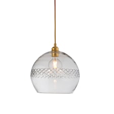 Ebb & Flow Rowan Taklampa Kristall D: 28 H: 28 cm Randig Guld