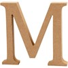 MDF-kirjain, M, Kork. 13 cm, paksuus 2 cm, 1 kpl