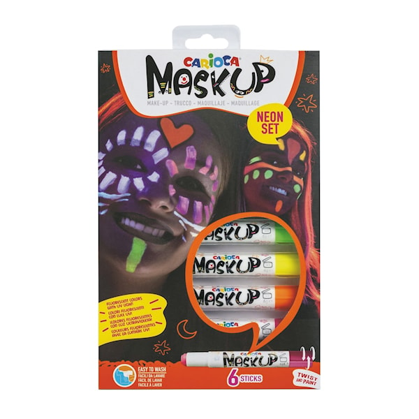 Ansiktsfärg Mask-Up Fluo 6-Pack Carioca Kärnan