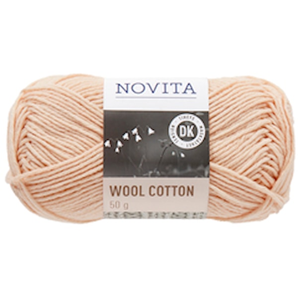 Novita Wool Cotton Lanka Villasekoite 50 g, puuteri 602