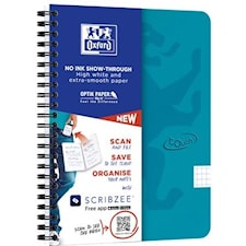 Kollegieblock Touch A5+ Rutad Turkos Oxford