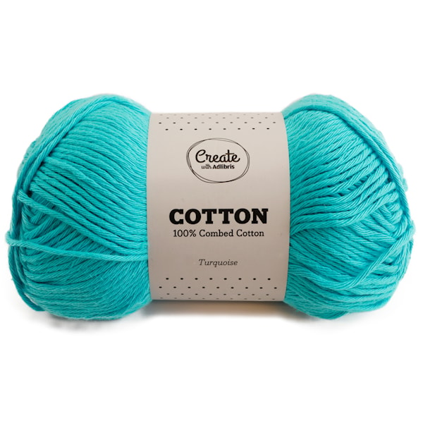 Bomull 8/9 Garn 100 g Turquoise A092 Adlibris